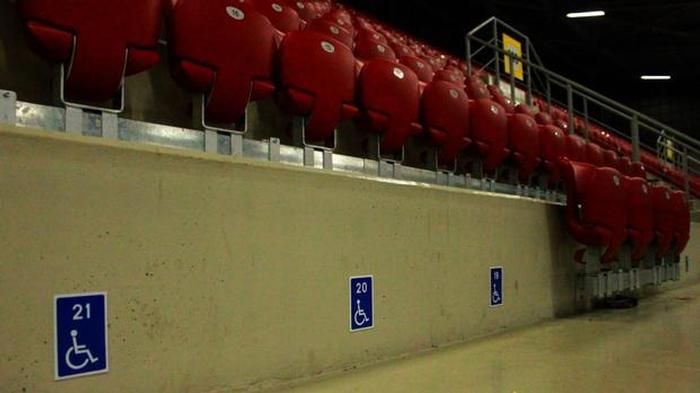Figure 03. Inside the main hall of the arena – disabled places