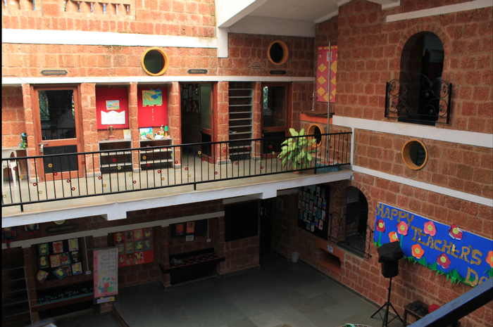 Inner courtyard of the Shiksha Niketan School.