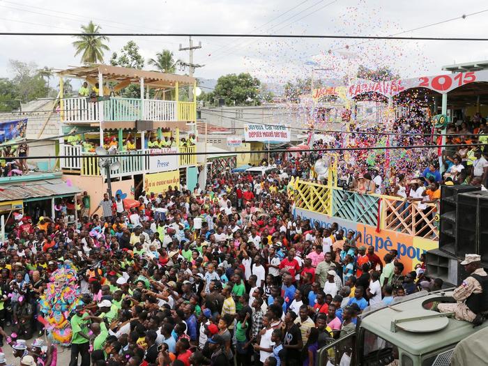Haiti Kanaval (Carnival) Crowd, taken by Bess Adler 