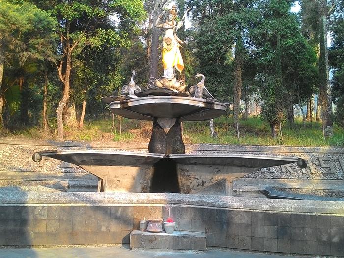 The Sarasvati monument, which was constructed in 2010, is the latest addition to the compound.