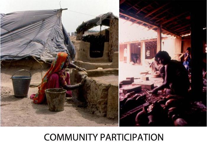 Photo taken from the 2016 Berkeley Prize essay “From Squatters of Threat to Homes of Hope” by Ayushman Kedia

The architect Revathi Kamath’s desire to create a “sense of belongingness” within the community by utilising their personal skillsets and connecting them with a broader vision for the village as a whole is an inspiring example of an architect’s ability to foster change. 
