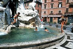 Piazza Navona, Fountain of the Four Rivers Rome, Italy