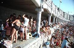 Public bathing at the waterfront: San Sebastian, Spain