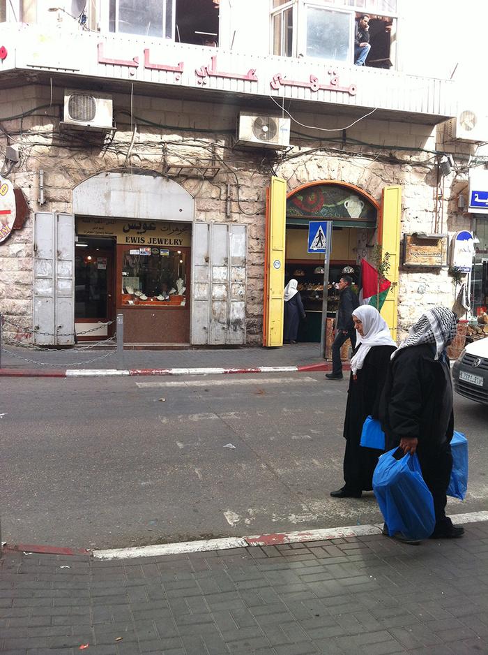 Dropped curbs at the city center of Ramallah